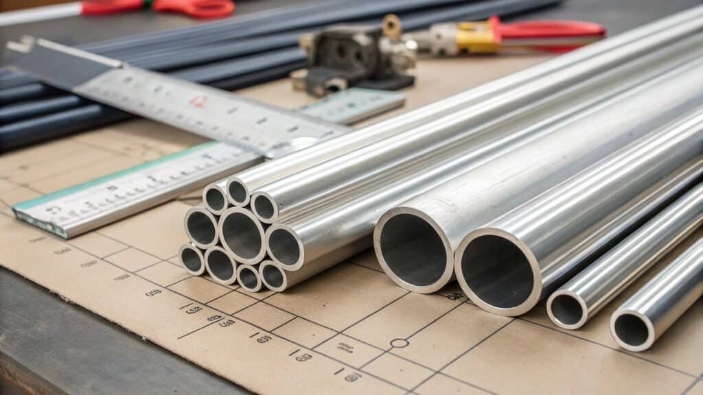 alt text: Diagram showing Outer Diameter (OD), Wall Thickness (WT), and Inner Diameter (ID) of an aluminum tube